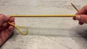 Adding a length of yarn