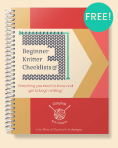 Beginner Knitter Checklists perfect for how to learn knitting for beginners