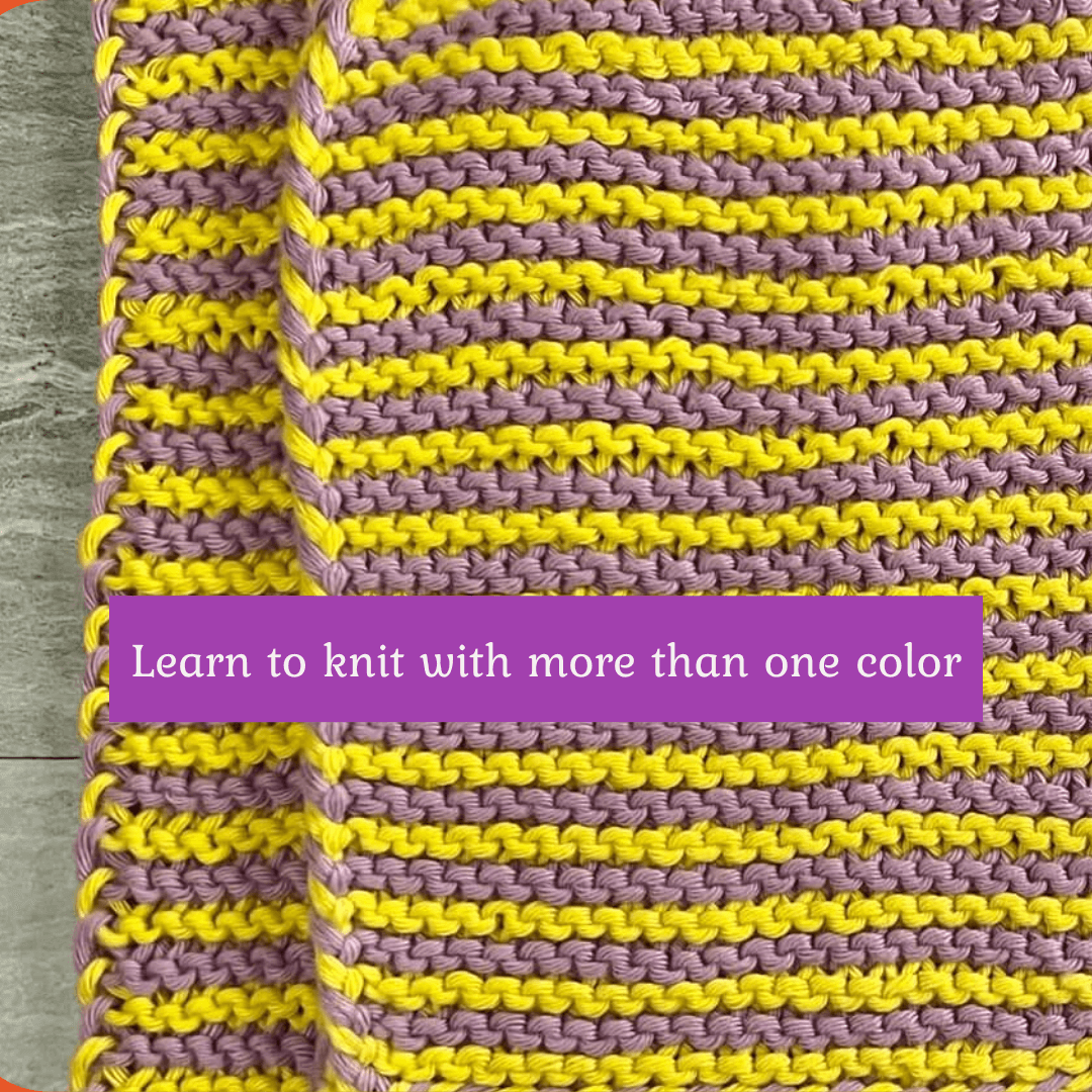 Learn to knit with more than one color