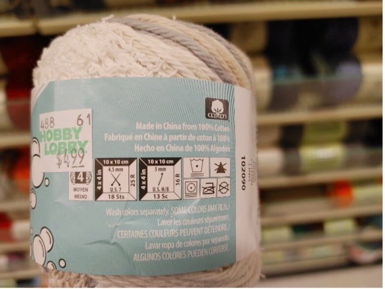 Partially scrubby cotton yarn Sugar 'n Cream Scrub Off