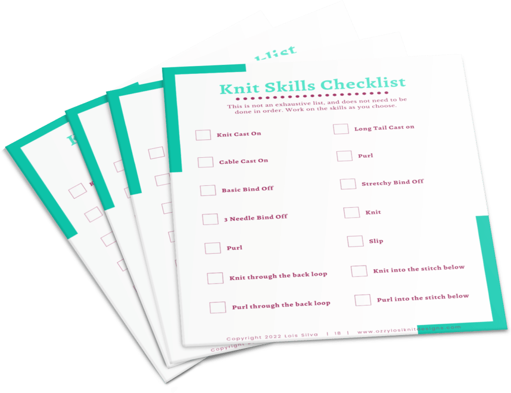 Knit Skills Checklists Learn to Knit with more than one color