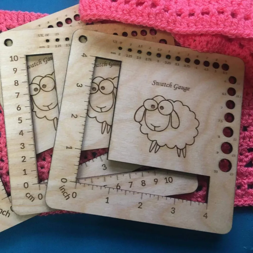 Knit gauge swatch ruler
