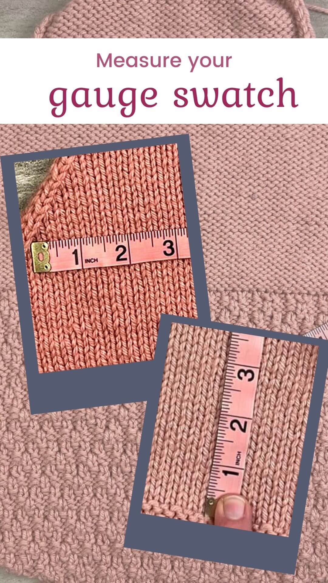 4 Easy Steps! How to make a gauge swatch knitting OzzyLosi Knit Designs