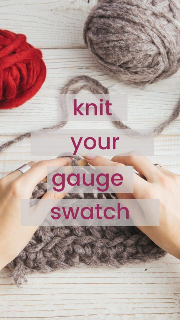 knit your gauge swatch graphic