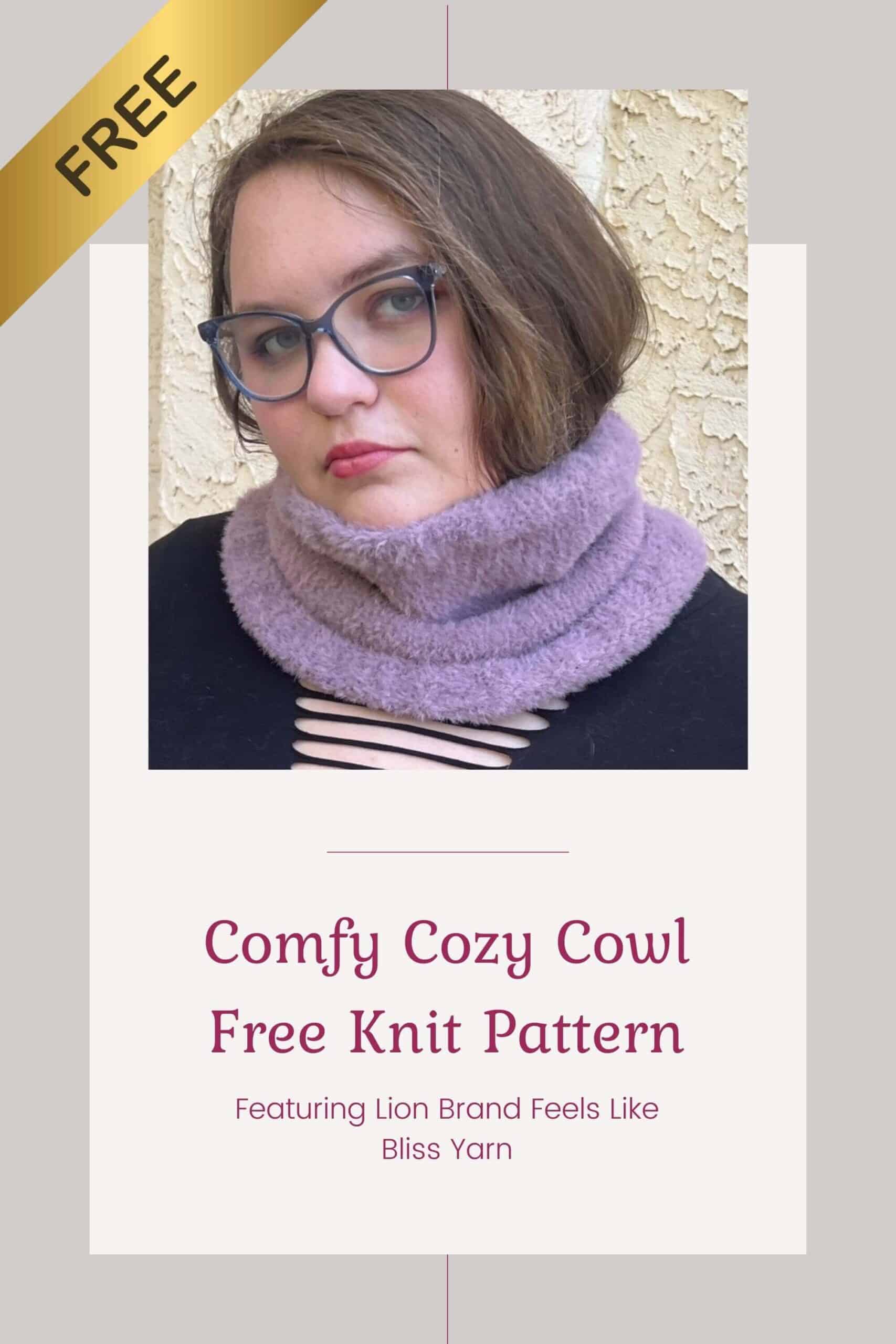 Cowl Knit Pattern for Free - Comfy Cozy Cowl | OzzyLosi Knit Designs